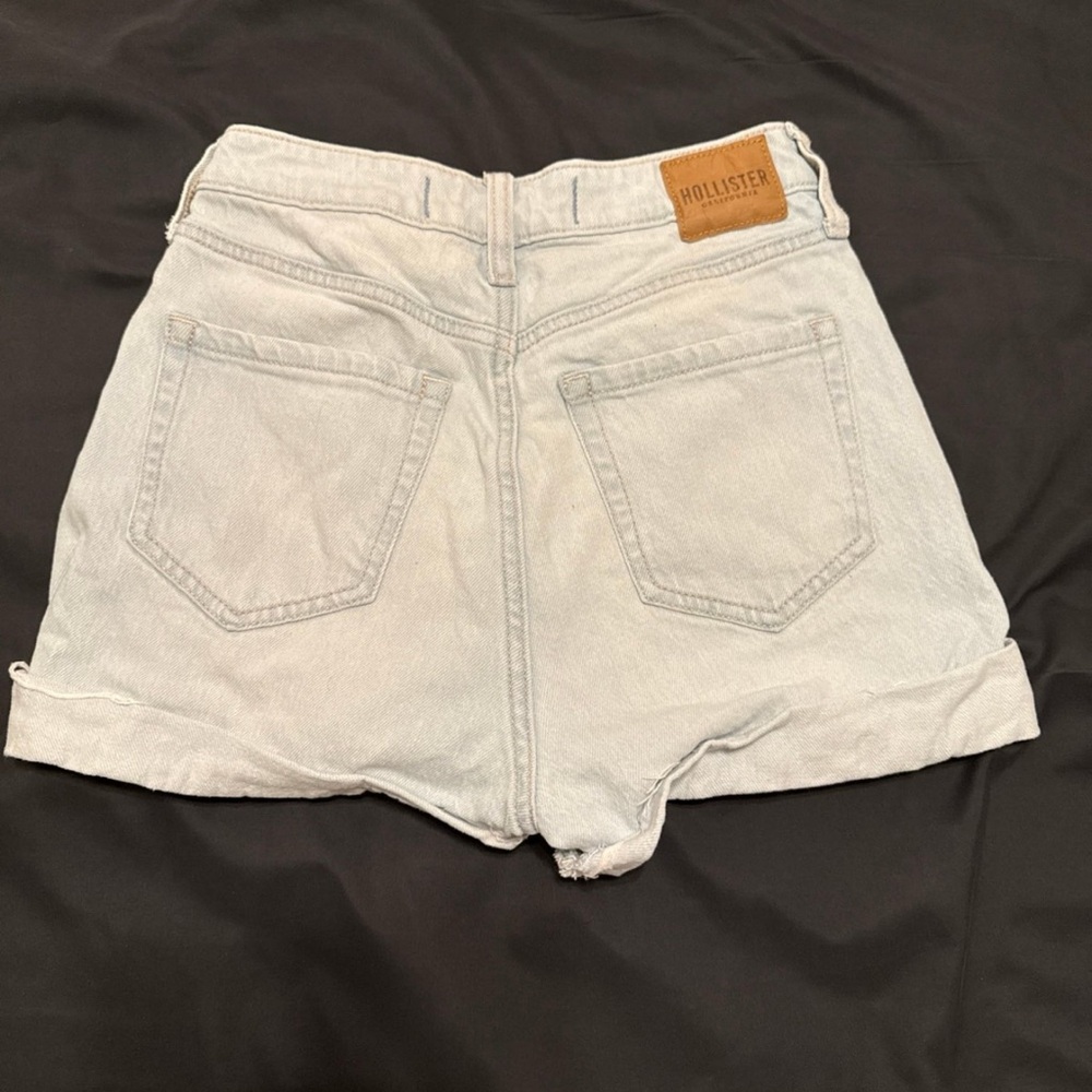 Hollister Women's Faded Blue Jean Shorts